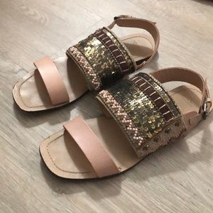 Zara embellished sandals. Size 38.